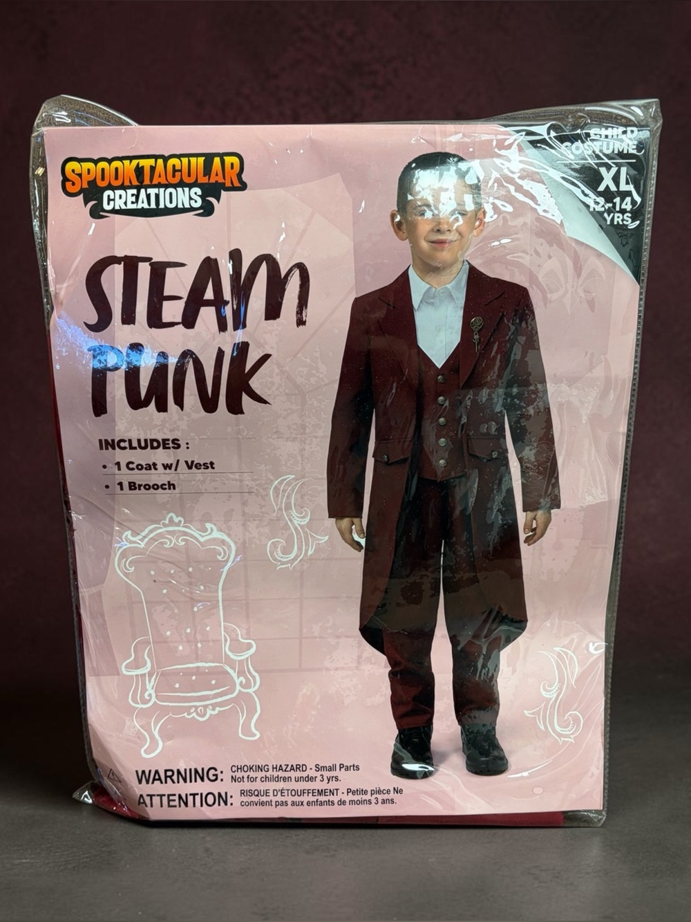 Boys' Steampunk Costume - Burgundy